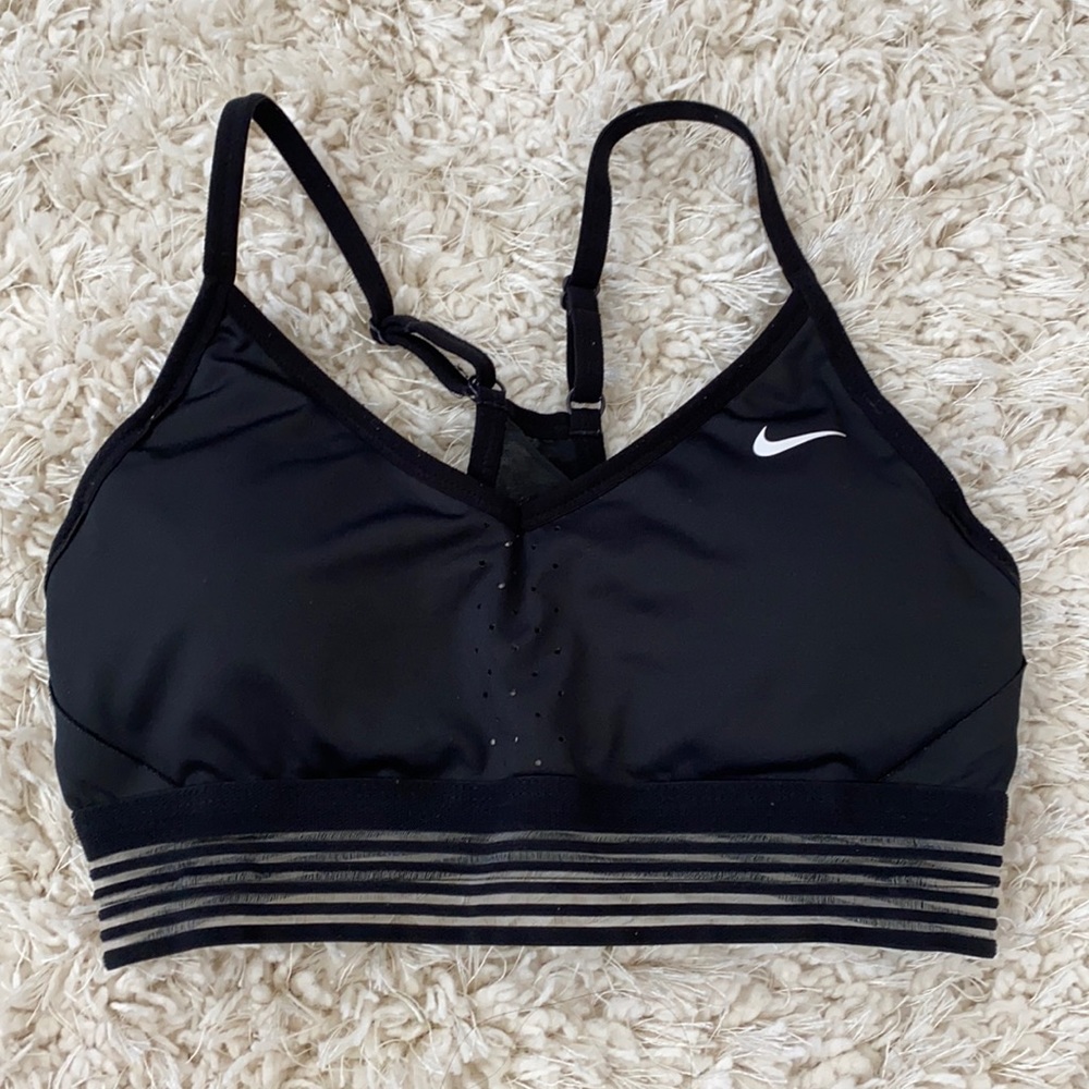 Black Nike sports bra